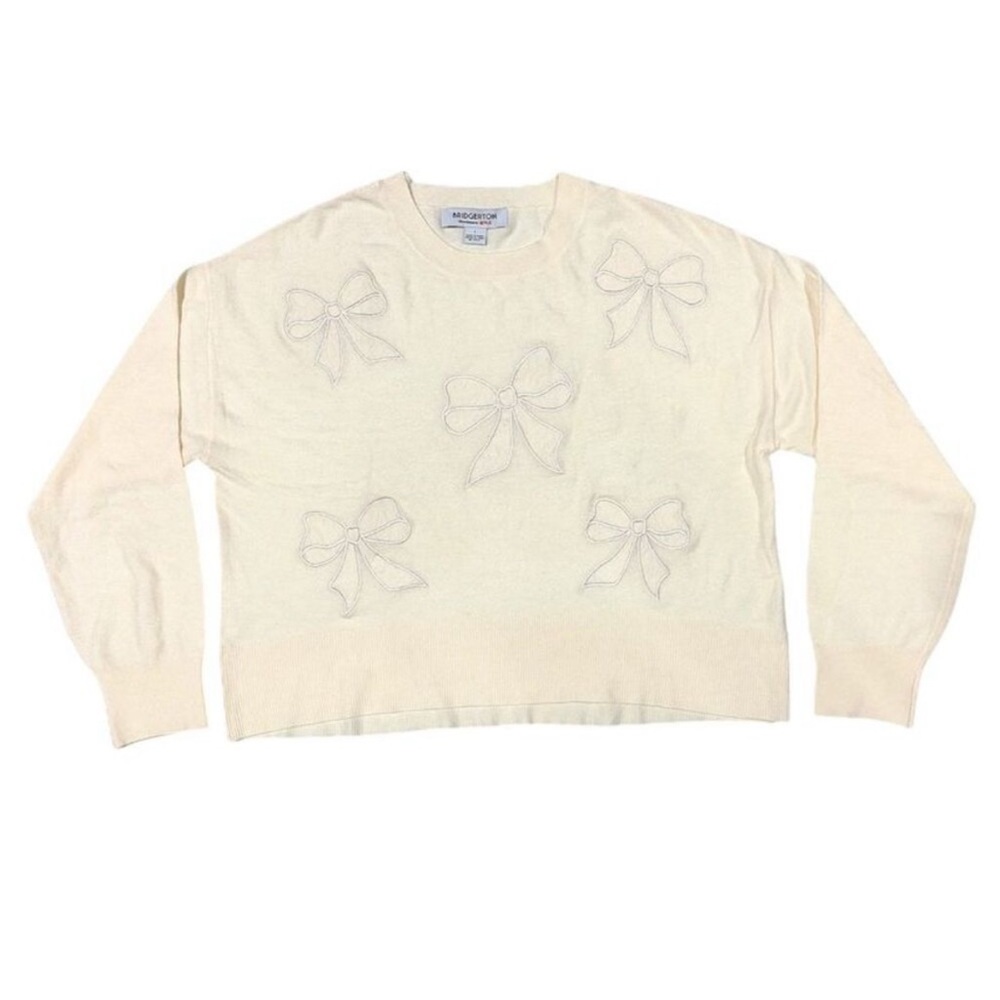 Bridgerton cream Scoop Neck Sweater